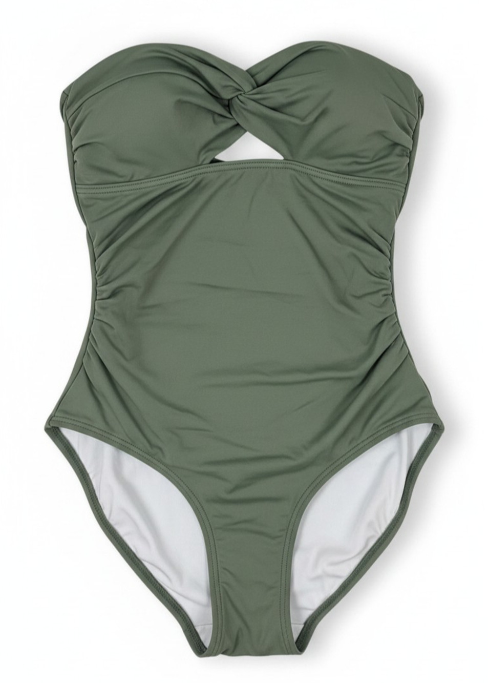 LOFT Ann Taylor Women's One Piece Swimsuit Removable Straps Green Size Small